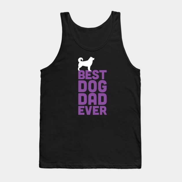 Best Malamute Dog Dad Ever - Purple Dog Lover Gift Tank Top by Elsie Bee Designs